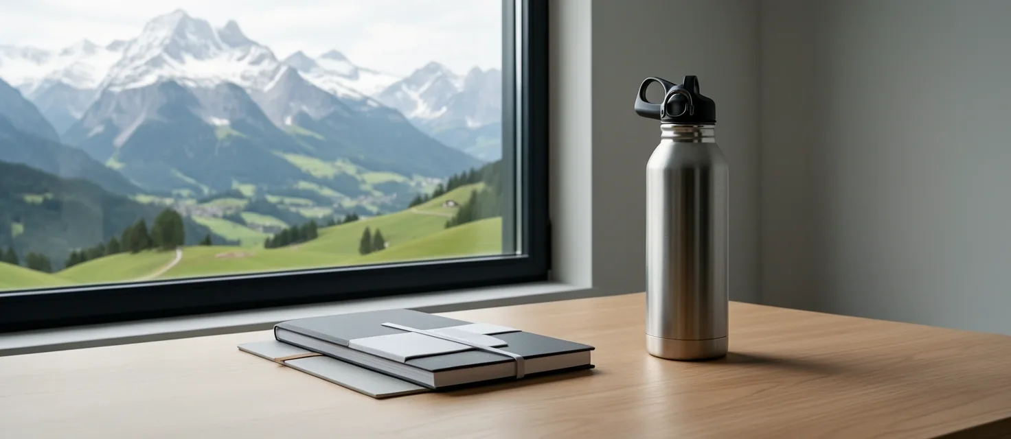 A workspace reflecting the Swiss Fit Fuel philosophy